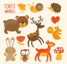 可爱的森林动物图片