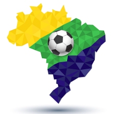 国足巴西地图与足球