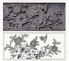 古代建筑雕刻纹饰草木花卉其他