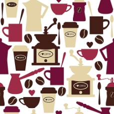 咖啡杯卡通彩色咖啡图标