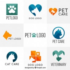 宠物医院各种兽医标志模板