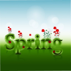 spring春季Spring艺术字