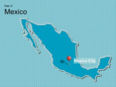 墨西哥地图模板