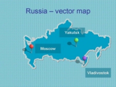 PowerPoint俄罗斯地图