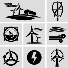 电力风力发电图标