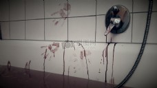 残留血迹的浴室