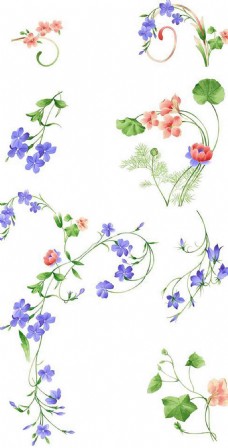 花朵创意花朵花藤图案PSD创意素材