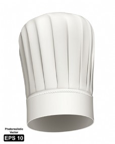 白色厨师帽背景素材