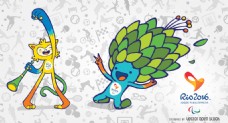 2016里约奥运会吉祥物背景海报