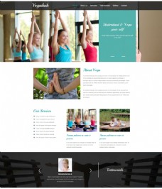 瑜伽运动响应式网站模板