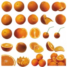 水果海报橙子水果绿色健康宣传海报超市