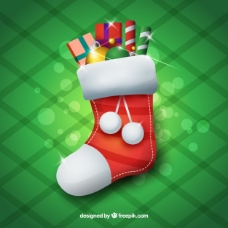 满月礼圣诞节的袜子装满礼物