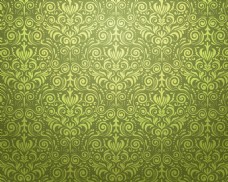 精美绿色欧式花纹背景设计矢量素材
