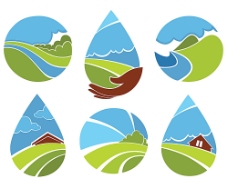 绿色田野风景logo