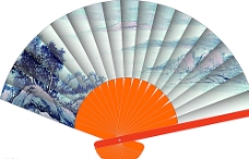 水墨中国风扇子图片