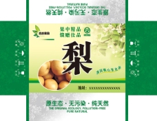生态梨绿色清新包装盒设计