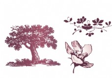 欧式树木 花朵图片