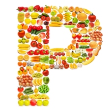 水果蔬菜蔬菜水果组成的字母P