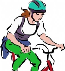 女孩骑自行车_0198