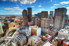 波士顿鸟瞰城市风景