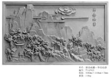 山水唐语砖雕关中八景图片素材影壁芯背景墙