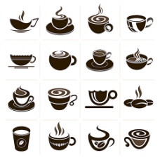 咖啡杯简约咖啡图标设计