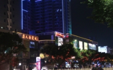 唐人街夜景图图片