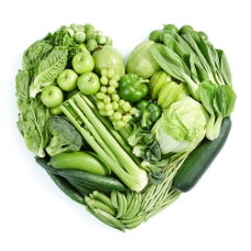绿色蔬菜青菜爱心