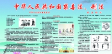 蓝色背景中华人民共和国禁毒法与刑法图片