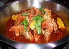 海鲜锅大虾图片