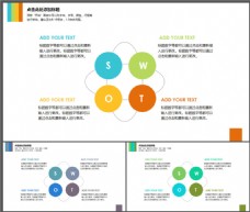 SWOT分析图商业图表彩色时尚