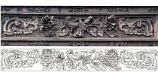 古代建筑雕刻纹饰草木花卉牡丹月季24