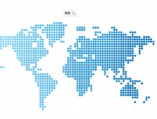 @世界蓝色点阵世界地图矢量素材