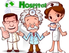 医护人员医生护士工作人员卡通动漫插画图片