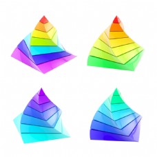 彩色立体金字塔
