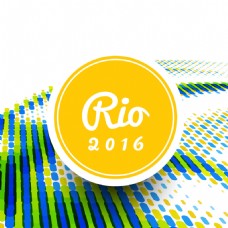 巴西夏季奥运会彩色背景矢量图