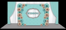 蓝色婚礼设计背景效果图