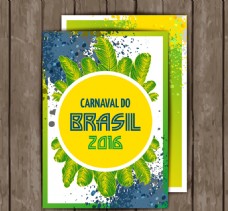 巴西植物边框海报封面
