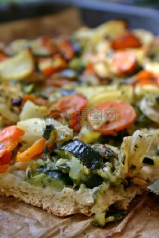 美食的蔬菜比萨