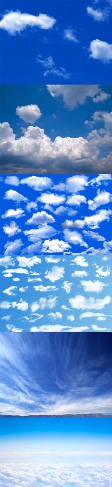 晴空云彩天空天猫背景图片