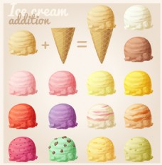 冰淇淋美食矢量图片
