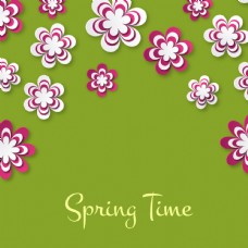 广告春天绿色和粉红色春天背景图片