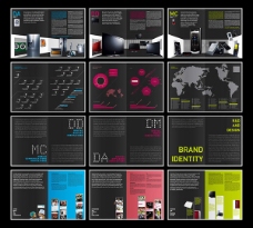 创意画册黑色商务电器画册设计模板eps素材下载
