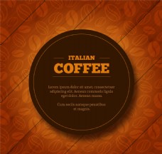意大利咖啡标签背景矢量图
