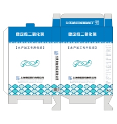 平面设计水产消毒剂二氧化氯包装盒平面展开图设计