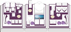 紫色少女心系列珠宝陈列道具设计