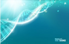 蓝色科技背景生物DNA