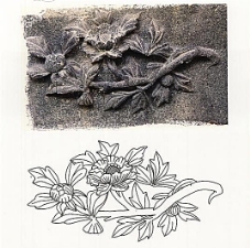 古代建筑雕刻纹饰草木花卉牡丹月季28