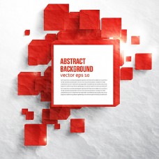 矢量抽象红色立体设计素材图片