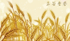 黄金稻穗背景墙图片